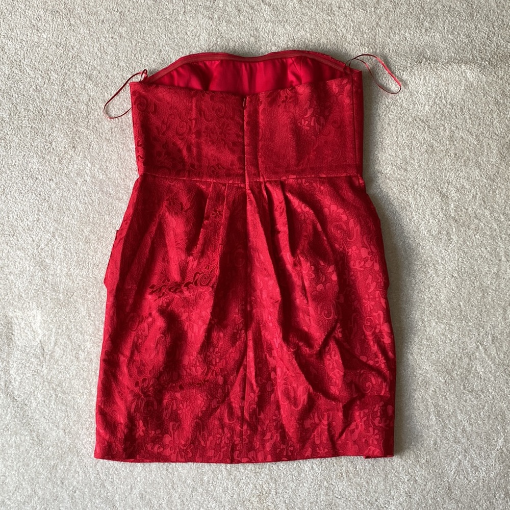 Max and Cleo red strapless lace dress - Picture 2 of 4